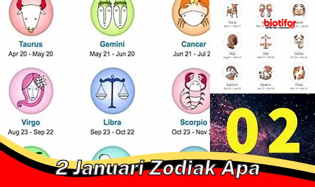 Sifat Kepribadian dan Zodiak bagi yang Lahir 2 Januari