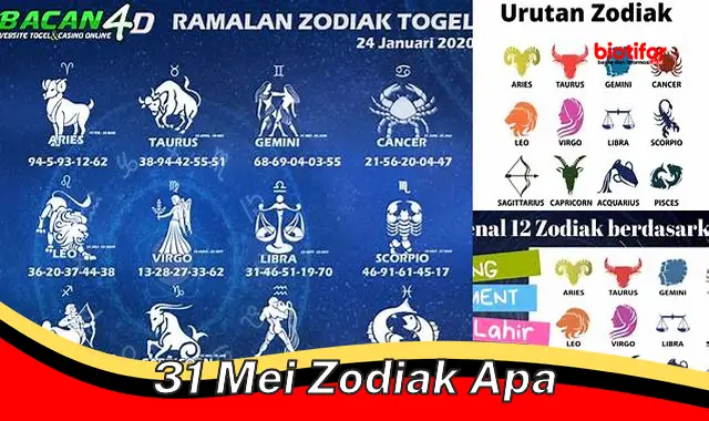 Temukan Rahasia Zodiak Anda: 31 Mei Zodiak Apa?