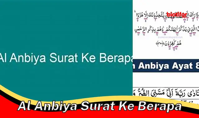 al anbiya surat ke berapa al anbiya surat ke berapa