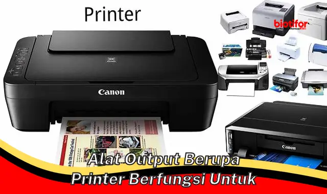 Mengenal Fungsi Alat Output Printer untuk Kebutuhan Anda