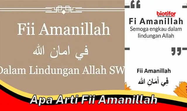 Makna Mendalam dari Fii Amanillah: Doa Perlindungan dan Dukungan