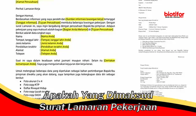 Surat Lamaran Pekerjaan: Pengertian, Unsur, dan Tips Menulis