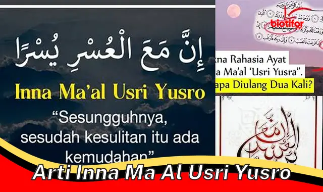 Arti Inna Ma Al Usri Yusro: Makna dan Cara Mengamalkannya