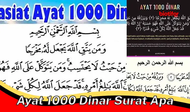 ayat 1000 dinar surat apa ayat 1000 dinar surat apa