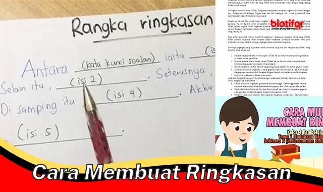 Panduan Lengkap: Cara Membuat Ringkasan yang Efektif dan Informatif