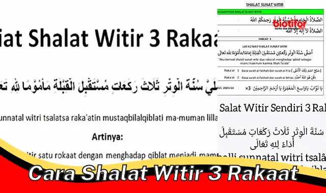 cara shalat witir 3 rakaat cara shalat witir 3 rakaat