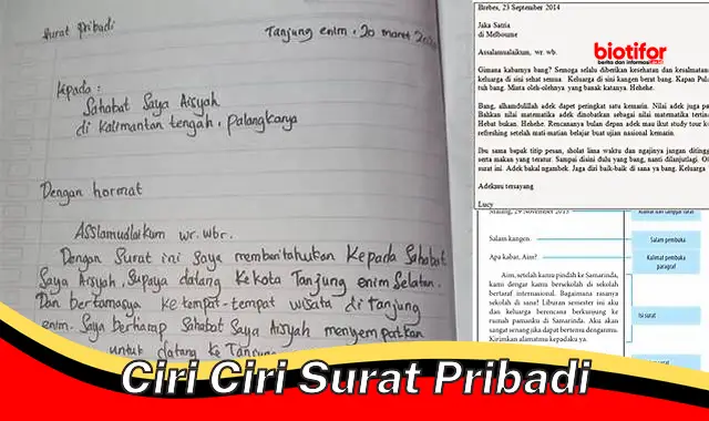 Mengenal Ciri-ciri Surat Pribadi: Panduan Lengkap