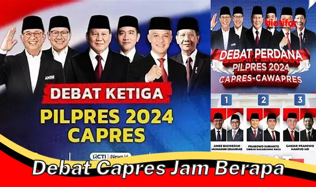 Jangan Lewatkan! Debat Capres: Jam Berapa dan di Mana?