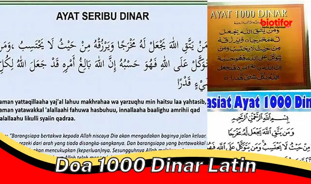 doa 1000 dinar latin