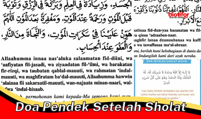 doa pendek setelah sholat doa pendek setelah sholat
