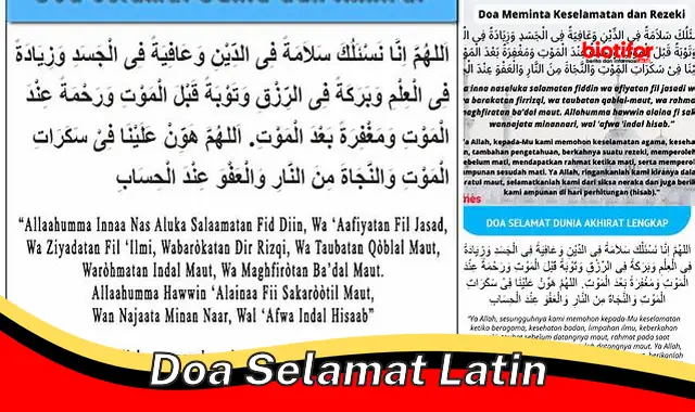 doa selamat latin doa selamat latin