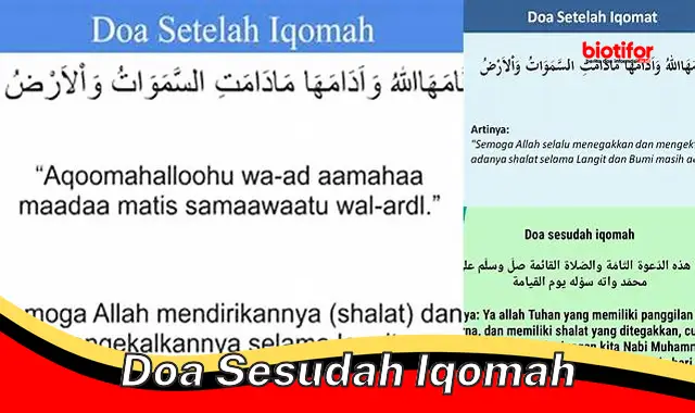 doa sesudah iqomah doa sesudah iqomah