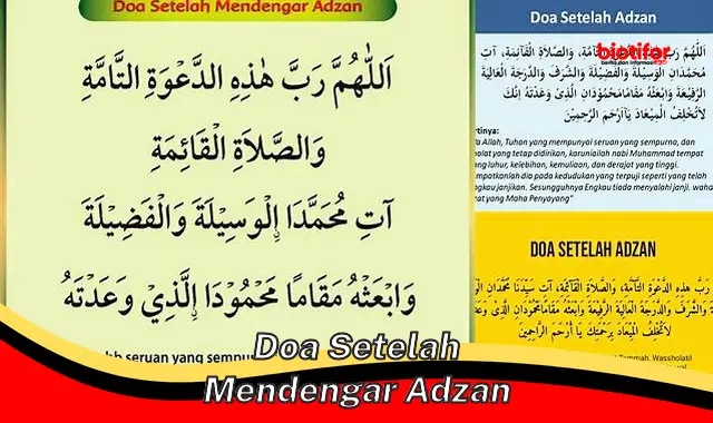 doa setelah mendengar adzan doa setelah mendengar adzan