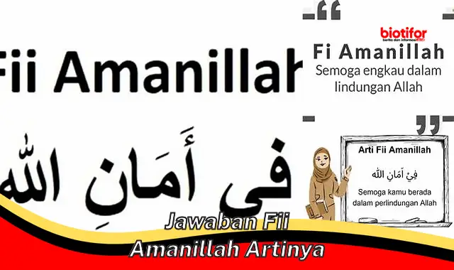 Makna dan Nilai Doa dalam "Jawaban Fii Amanillah Artinya"