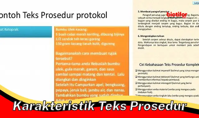 karakteristik teks prosedur karakteristik teks prosedur