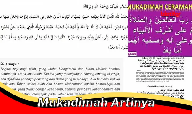 mukadimah artinya mukadimah artinya