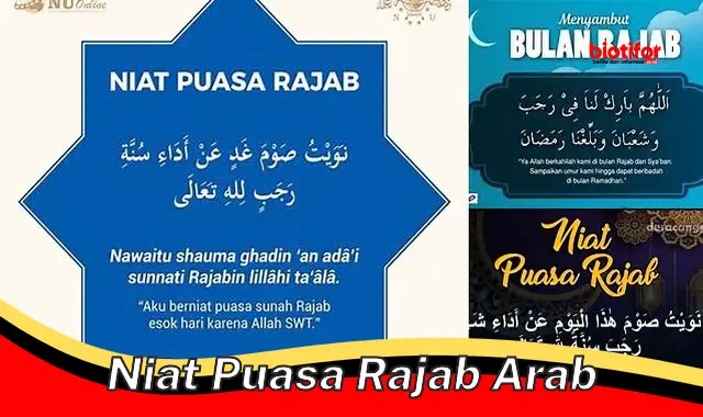 niat puasa rajab arab