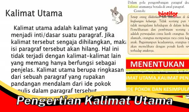 pengertian kalimat utama pengertian kalimat utama