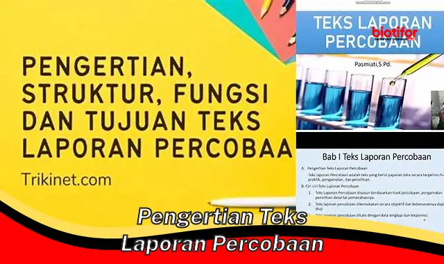 Panduan Lengkap Pengertian Teks Laporan Percobaan