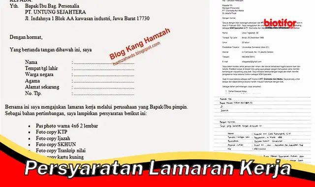 Persyaratan Lamaran Kerja: Panduan Lengkap untuk Kandidat yang Sukses