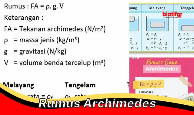 rumus archimedes rumus archimedes