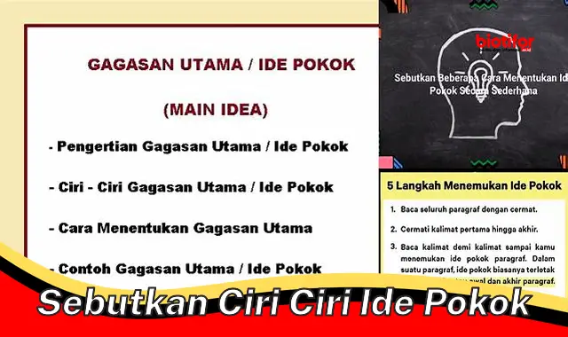 Ciri-ciri Ide Pokok: Panduan Mudah untuk Mengidentifikasi Gagasan Utama