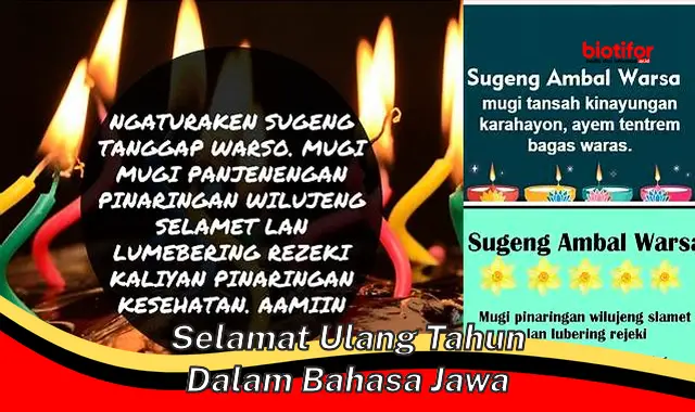 selamat ulang tahun dalam bahasa jawa selamat ulang tahun dalam bahasa jawa