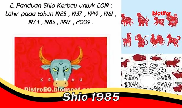 shio 1985 shio 1985