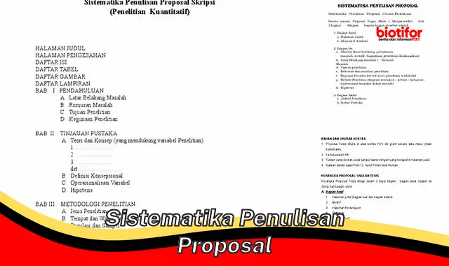 sistematika penulisan proposal sistematika penulisan proposal