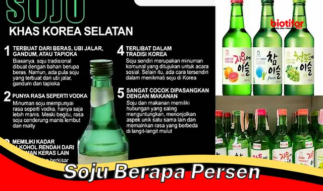 soju berapa persen soju berapa persen