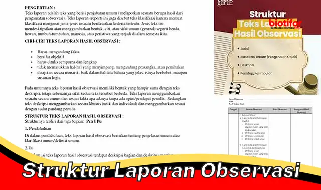 struktur laporan observasi