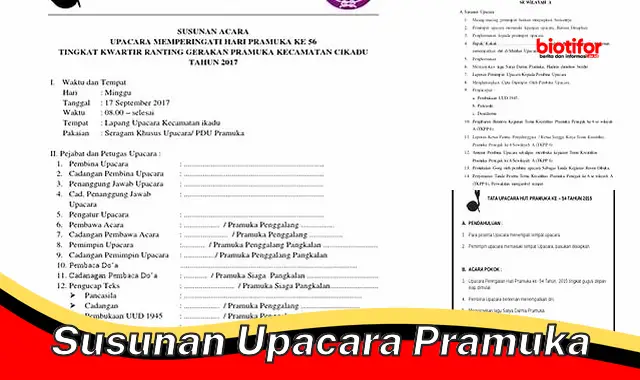 Panduan Lengkap: Susunan Upacara Pramuka yang Tertib dan Khidmat