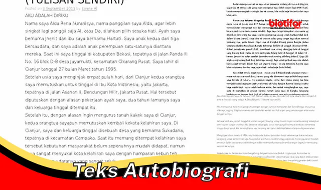 Menulis Teks Autobiografi yang Berkesan: Panduan Lengkap