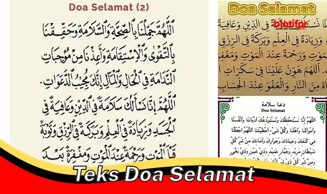 Teks Doa Selamat: Perlindungan dan Kedamaian dari Tuhan