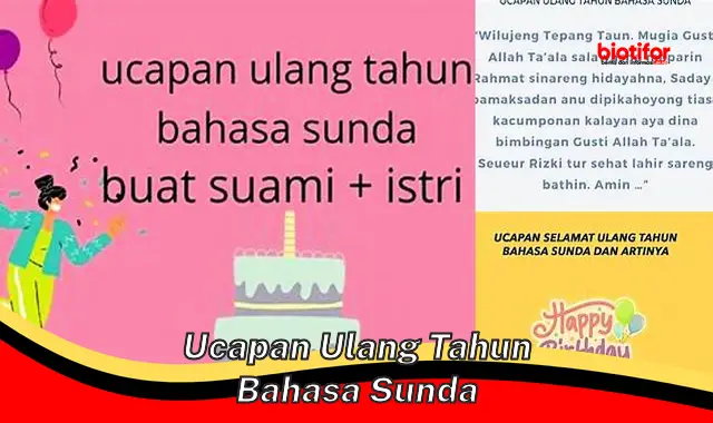 Ucapan Ulang Tahun Bahasa Sunda: Ekspresi Budaya yang Tulus dan Bermakna