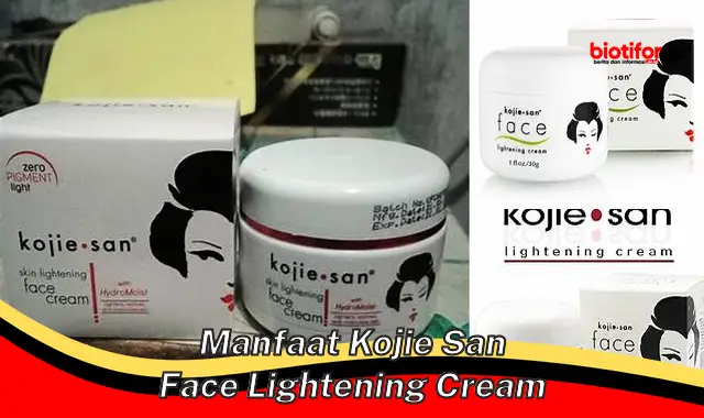 Temukan Manfaat Kojie San Face Lightening Cream Tersembunyi yang Jarang Diketahui
