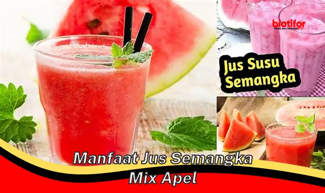 Temukan 5 Khasiat Jus Semangka Campur Apel yang Jarang Diketahui