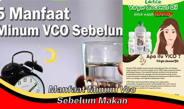 Temukan Manfaat Minum VCO Sebelum Makan yang Belum Banyak Diketahui