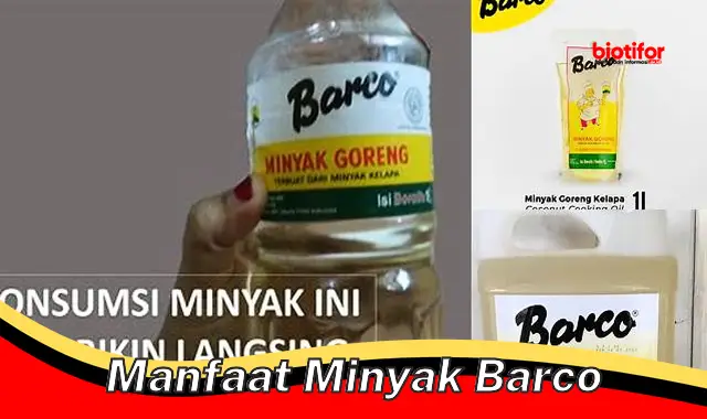 Temukan Manfaat Minyak Barco yang Jarang Diketahui