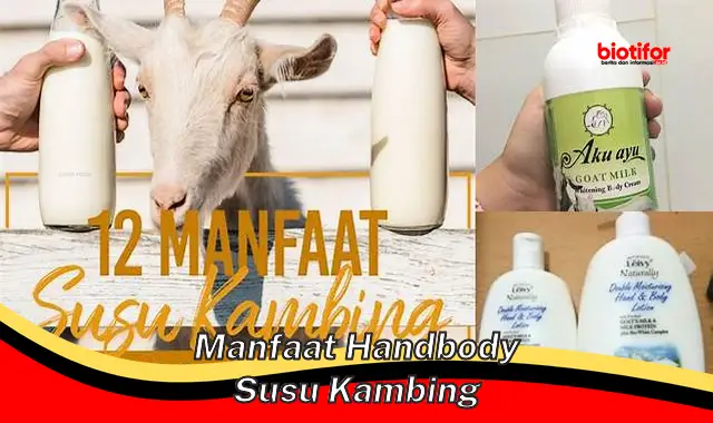 Temukan Manfaat Handbody Susu Kambing yang Jarang Diketahui