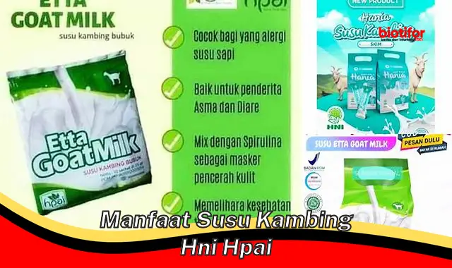 Temukan Manfaat Susu Kambing HNI HPAI yang Belum Banyak Diketahui