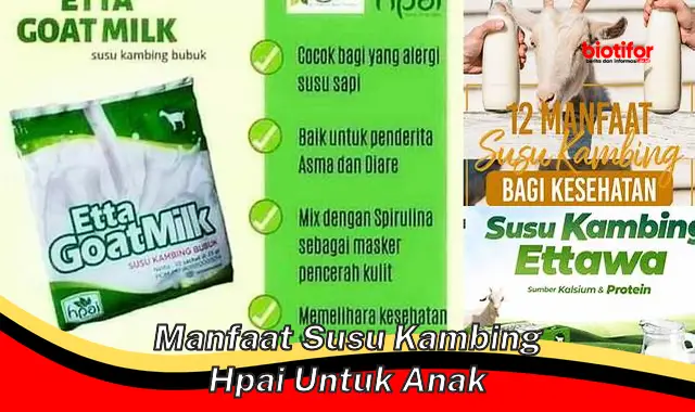 Temukan 5 Manfaat Susu Kambing HPAI untuk Anak yang Jarang Diketahui