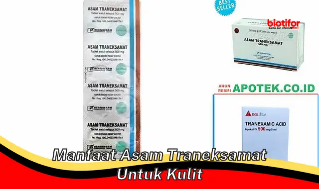 Temukan Manfaat Asam Traneksamat untuk Kulit yang Jarang Diketahui