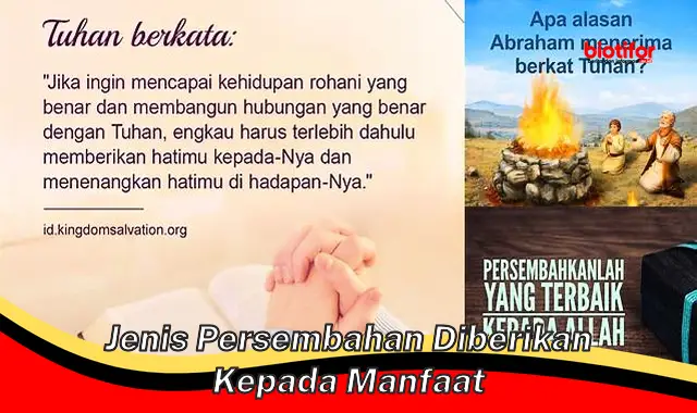 Temukan Manfaat Jenis Persembahan yang Jarang Diketahui