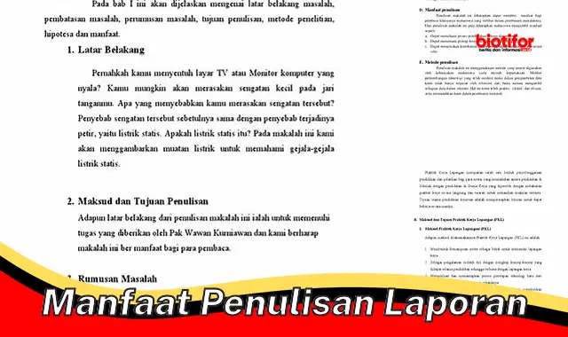 manfaat penulisan laporan manfaat penulisan laporan