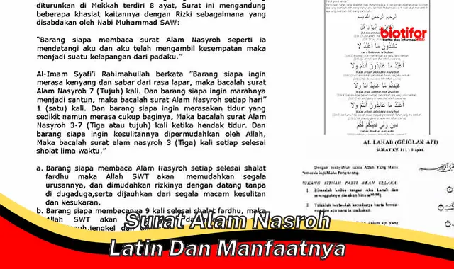 surat alam nasroh latin dan manfaatnya surat alam nasroh latin dan manfaatnya