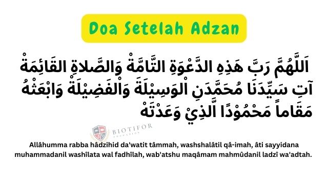 Doa Setelah Adzan