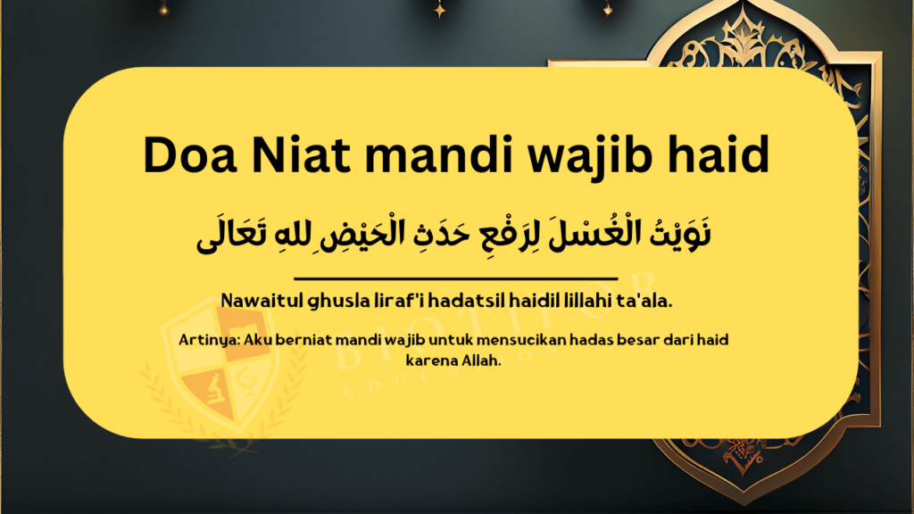 Doa Niat mandi wajib haid