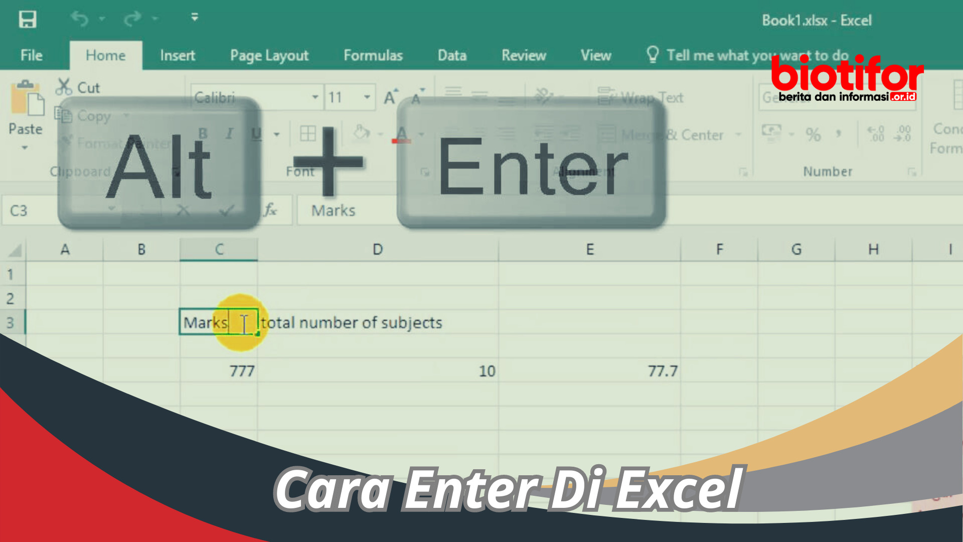 Cara Enter Di Excel