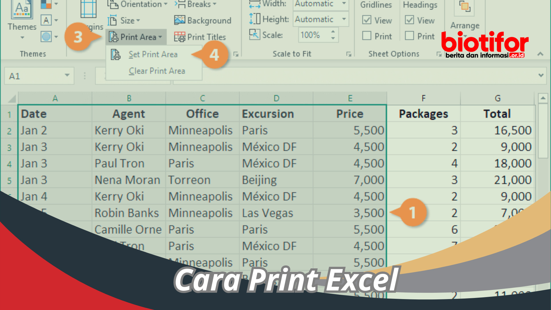 Cara Print Excel